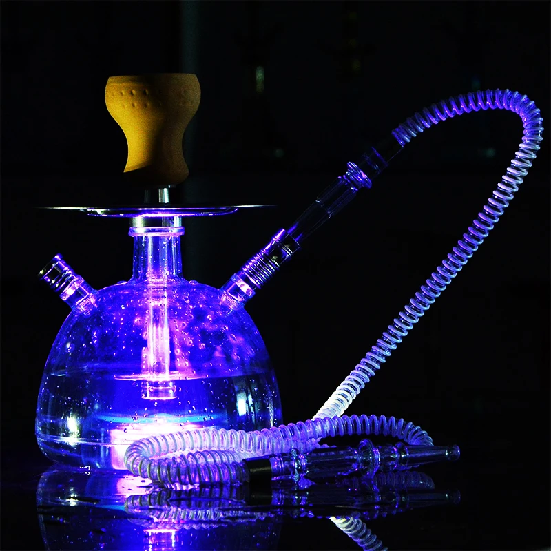 

Arab Acrylic Hookah Set Chicha Shisha ice Hookah Nargile LED Light Narguile Completo Hookah Smoking Accessories Party Gifts
