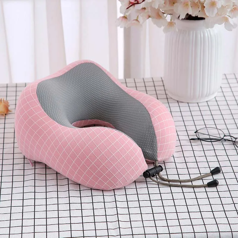 Memory Foam Grid шеи теплые подушки ткань путешествия поездки подушки драйвер подголовник офисный Отдых Pad