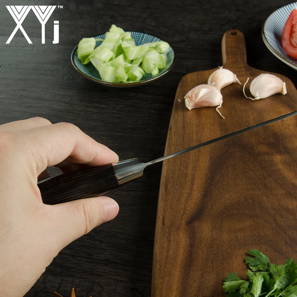 XYj 8 ''кухонный нож из нержавеющей стали для хлеба дамасский узор лезвие