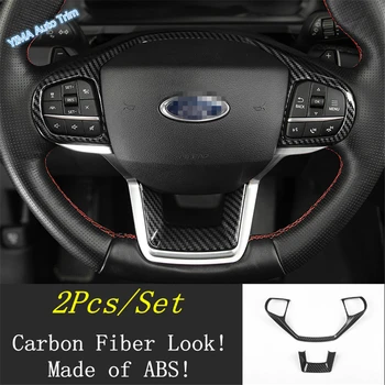 

Lapetus Steering Wheel Gear Shift Paddles Cover Sticker Fit For Ford Explorer 2020 2021 Carbon Fiber Look molding cover kit trim