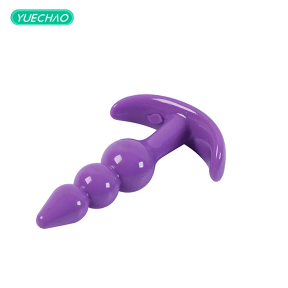 3 бусины Силиконовые анальные бусинки Анальная пробка простаты массажный шарик