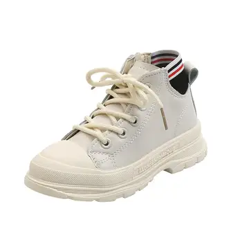 

Kids Flat 2020 Autumn Children Fashion Ankle Boots Casual Pu Leather Shoes Baby Girls Brand Boots Boys Black