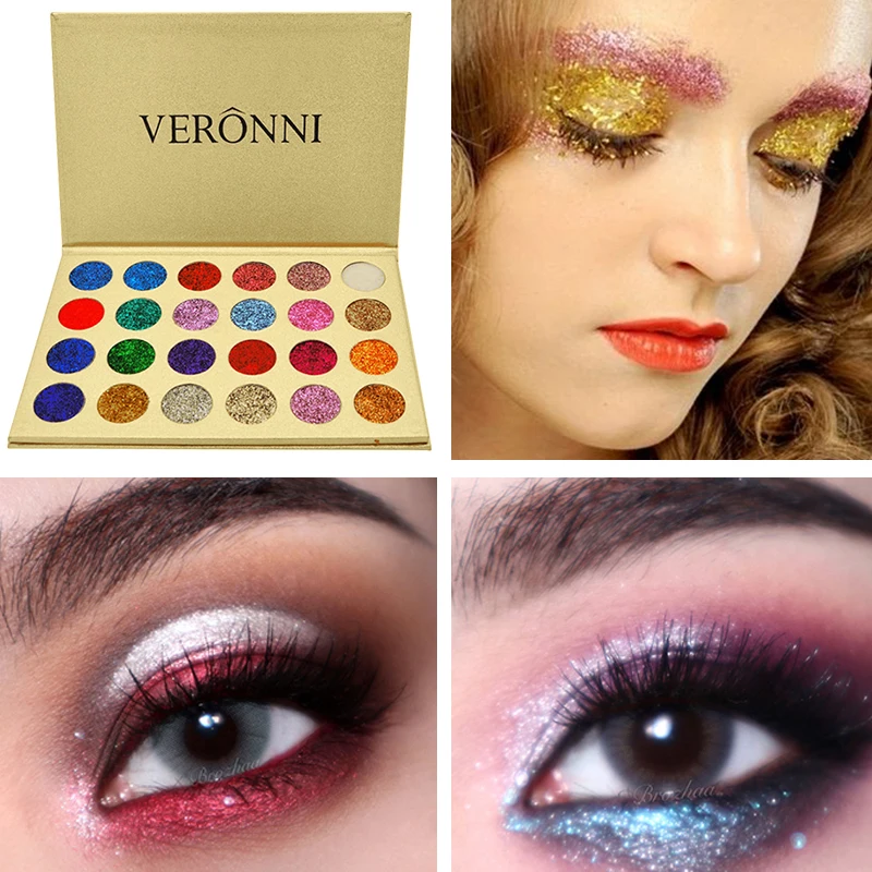 VERONNI 24 Colors Nude Eyeshadow тени Makeup Pigments Waterproof Professional Glitter Nude Eye shadow Make up Palette тени VERONNI 24 Colors Nude Eyeshadow тени Makeup Pigments Waterproof Professional Glitter Nude Eye shadow Make up Palette тени