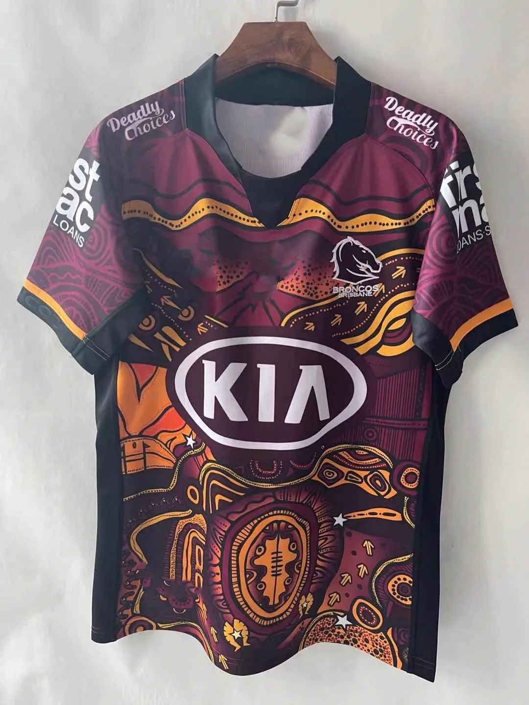 2021 Brisbane Broncos Indigenous Rugby Jersey Size Smlxlxxl3xl4xl5xl Rugby Jerseys