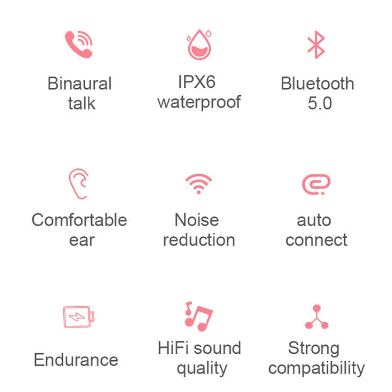 Mini Bluetooth Earbuds TWS 5 0 Bluetooth Earphones Colorful Bluetooth Headset with Mic for Xiaomi Huawei Support IOS Andriond