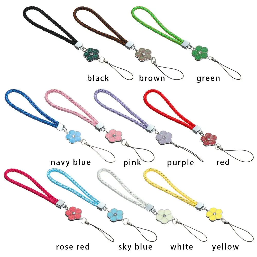 Elegant Plum Blossom Woven Phone and Keychain Lanyard