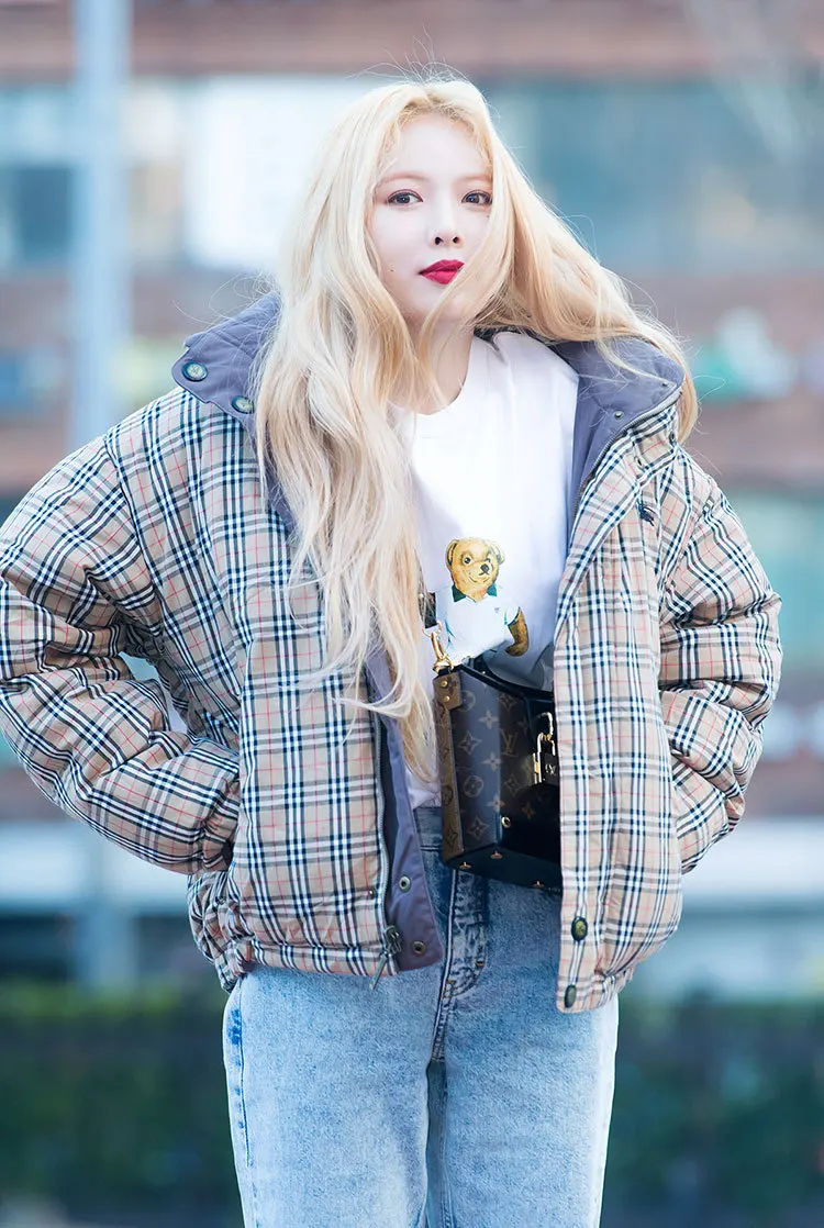 Kpop 4Minute Kim Hyun же зимние теплые женские клетчатые толстовки цвета хаки с высоким воротником женская уличная мода плюс плотные толстовки