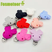 Fosmeteor – attache tétine en Silicone pour bébé, 1 pièce, Clip de dentition, souris, DIY, chaîne factice, sucette, jouet de dentition, soins des animaux 