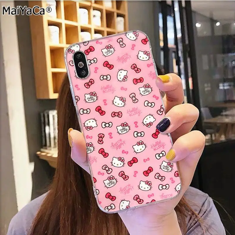 4 MaiYaCa Горячая модная hello kitty на продажу аксессуары для телефонов Чехол для iphone 11 pro 8 7 66S Plus X 5S SE XR XS MAX - Цвет: 4