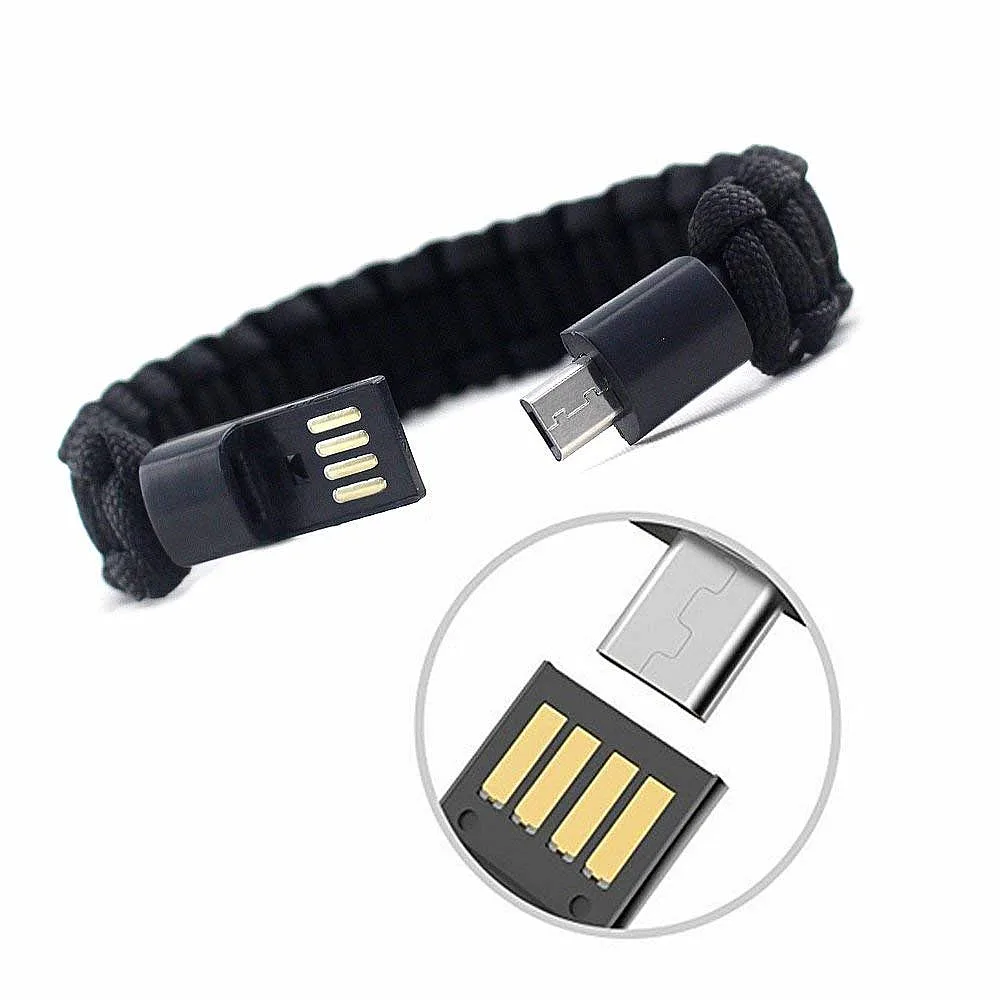 Наружное микро USB плетение зарядное устройство-браслет кабель для зарядки данных кабель синхронизации для iPhone X XS 8 Android xiaomi телефонный кабель