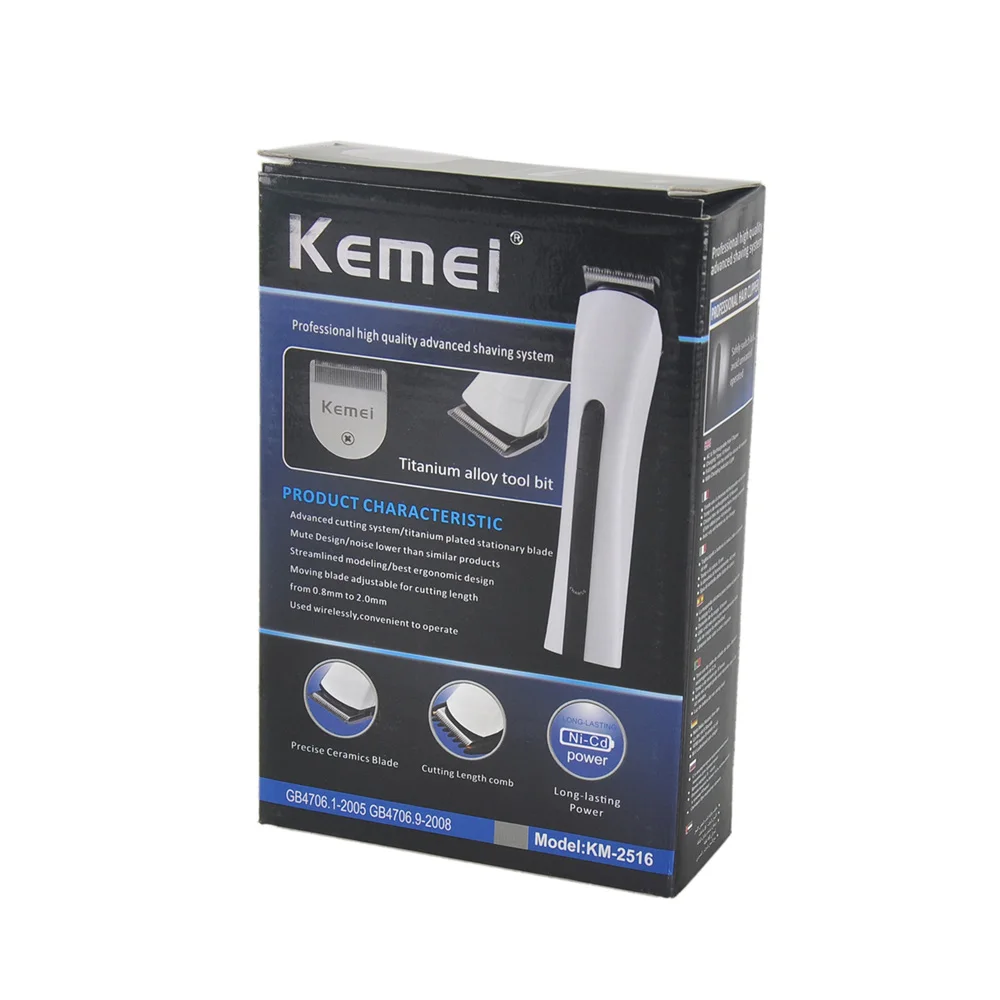 Kemei KM-2516, перезаряжаемый электрический триммер, бритва, отличная машинка для стрижки волос, триммер для стрижки, бритва