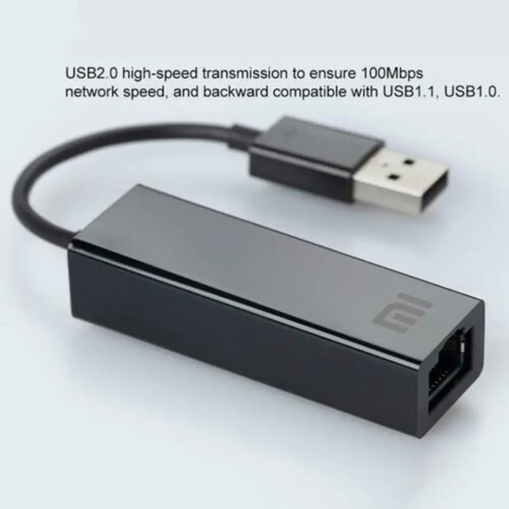 Xiaomi USB к Ethernet карты RJ45 кабель адаптера внешней 10/100 Мбит/с на mi коробка 3 3C 3S 4 4C SE ноутбук Laptop персональный компьютер Usb2.0