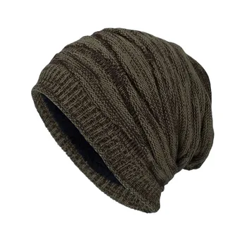 

Men Winter Outdoor Wool Knit Warm Hat Thick Soft Beanie Ski Caps