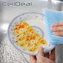 Cleaning 50 Pieces Daily Necessities Scouring Pad Rolls Disposable Cloth Towels Kitchen Cleaning Tools Dishwashing Gadgets