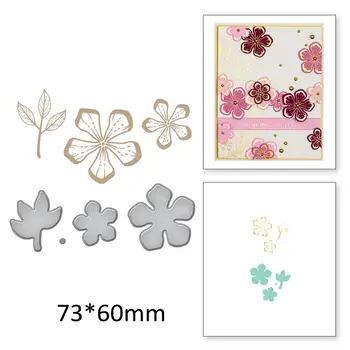 

Five Petals Flower Leaves Frame Hot Foil Plates Scrapbooking Craft Greeting Cards Plate New Product 2019 DIY Handmade Sales