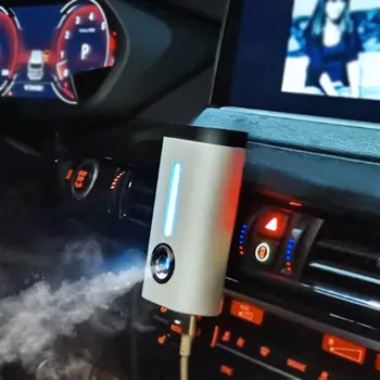 

Portable USB Car Humidifier White Mini Air Humidifier Household Large Capacity Ultrasonic Humidifier with LED Night Lamp