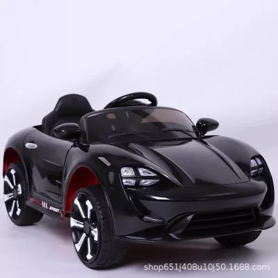 Лицензированных лучших продуктов mlaren Choice Ford style 12V езды на автомобиле с дистанционным управлением, 2 скорости, светодиодный свет - Цвет: Черный