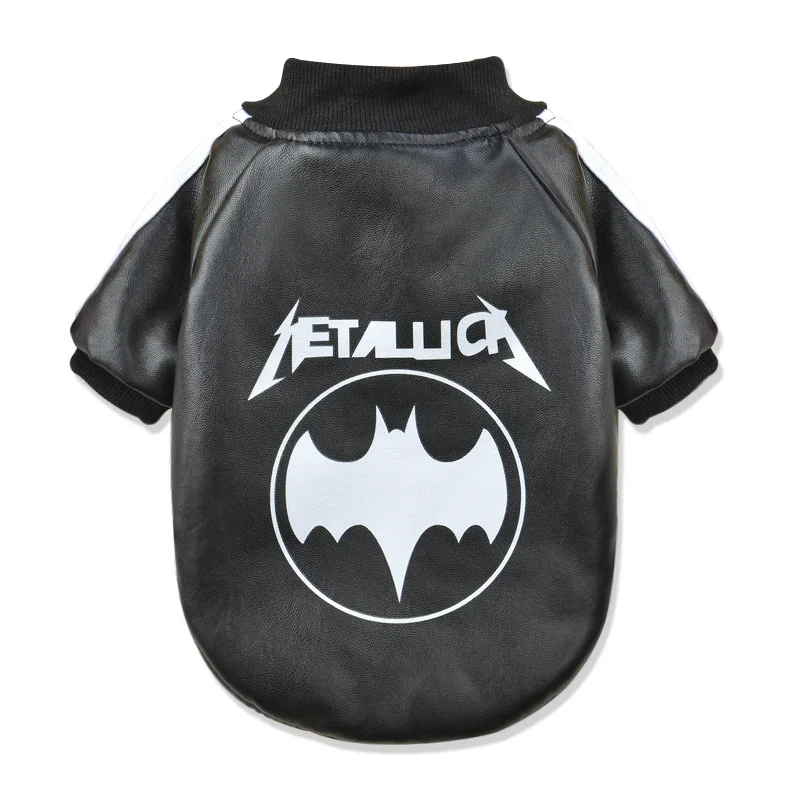 Кожаная одежда для собак Зимнее пальто водонепроницаемые куртки для собак для маленьких собак героиня Бэт домашние животные для Мопсов, французских бульдогов Roupa Cachorro