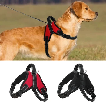 

Adjustable Nylon Pet Dog Harness Vest Reflective Mesh Big Harnesses For Small Medium Large Dogs Walking Training K9 Husky S-XL