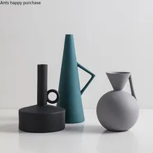 Украшение дома аксессуары современная керамическая ваза украшение гостиной цветок композиция геометрическое искусство Настольный Декор цветок