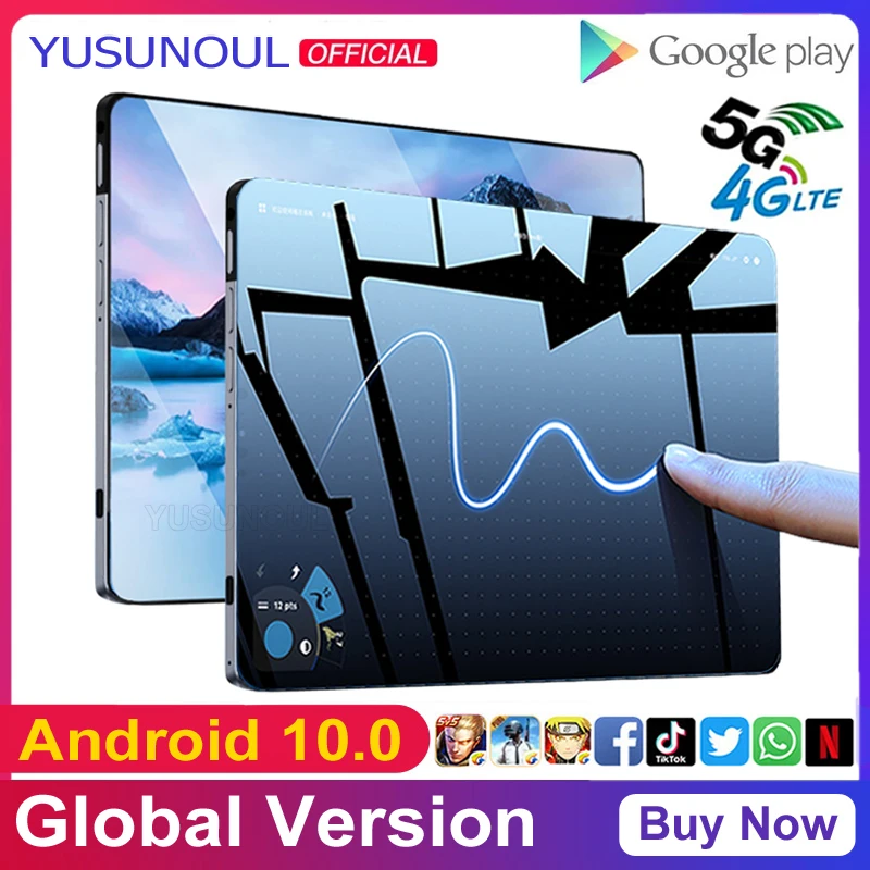 Планшет YUSUNOUL 10 дюймов Восьмиядерный 4G GPS Wi-Fi FM Bluetooth 1 8 + 128 ГГц Android 0 | Компьютеры и