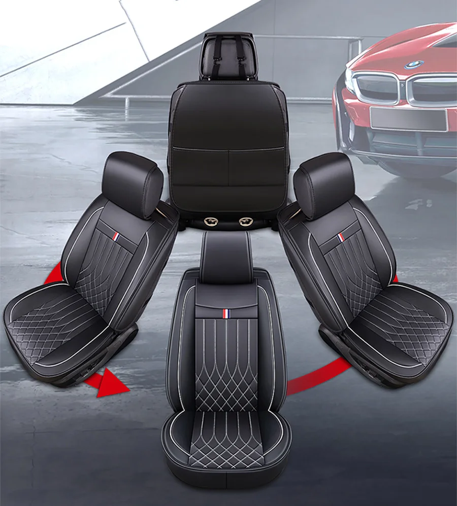 Высококачественные кожаные автомобильные чехлы для сидений для Kia Rio 4 X-line автомобильное сиденье Автомобильные аксессуары Автомобильные палочки