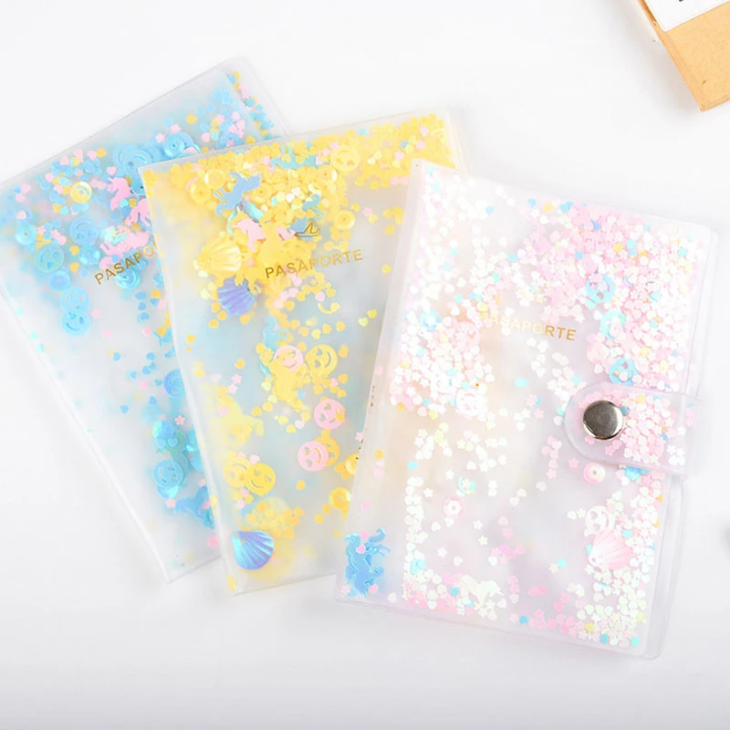 Новые чехлы для паспорта с блестками аксессуары путешествий сумка ID банковских