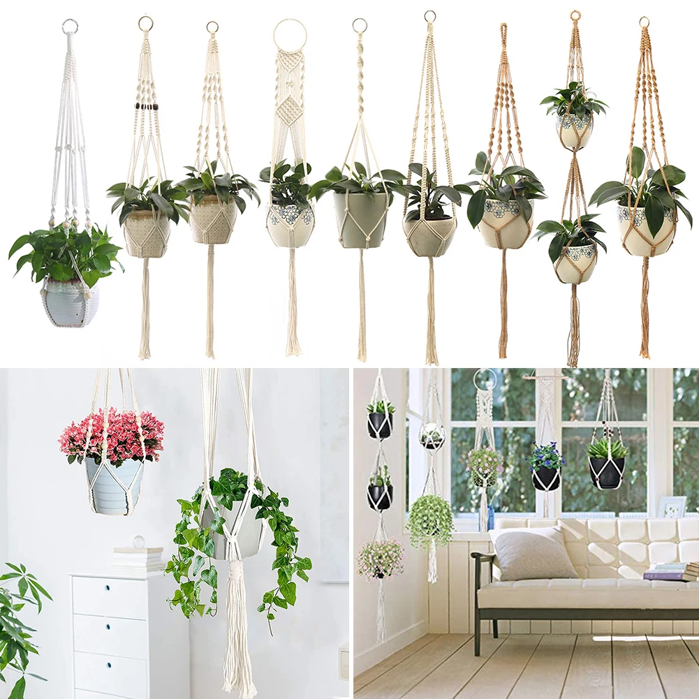 Plant Hanger Baskets Flower Pots Holder Balcony Wall Hanging Planter