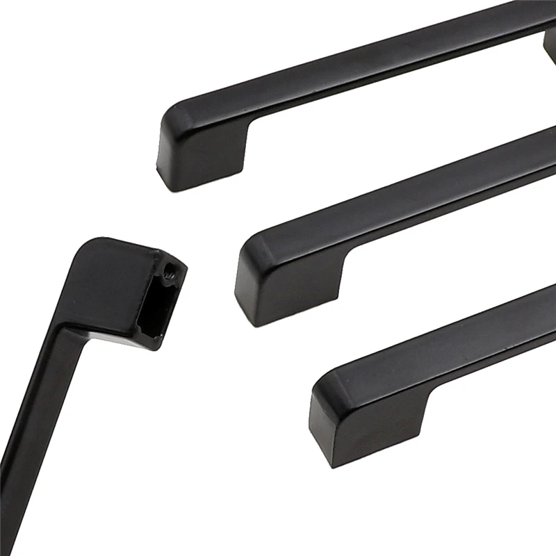 QVWN современный алюминиевый сплав черный цвет, для шкафов ручки для двери кухонного шкафа ручки для выдвижных ящиков модная мебель оборудование