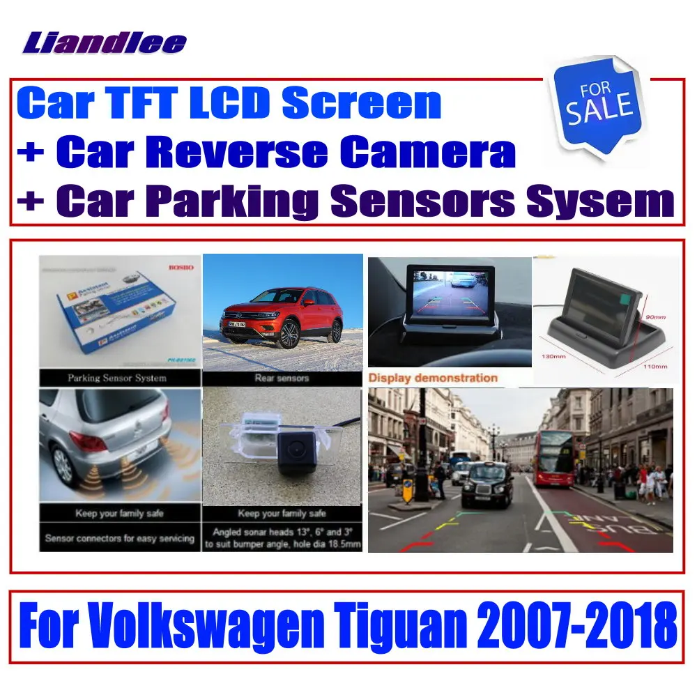 Камера заднего вида для Volkswagen VW Tiguan 2007- цифровая система парковочных датчиков/дисплей заднего вида автомобиля