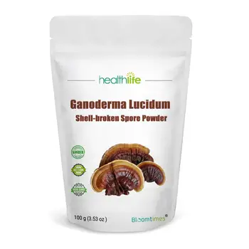 

Ganoderma Lucidum Mushroom Reishi Lingzhi Shell Broken Spore Powder for Energy Support Immunity System Booster Supplement
