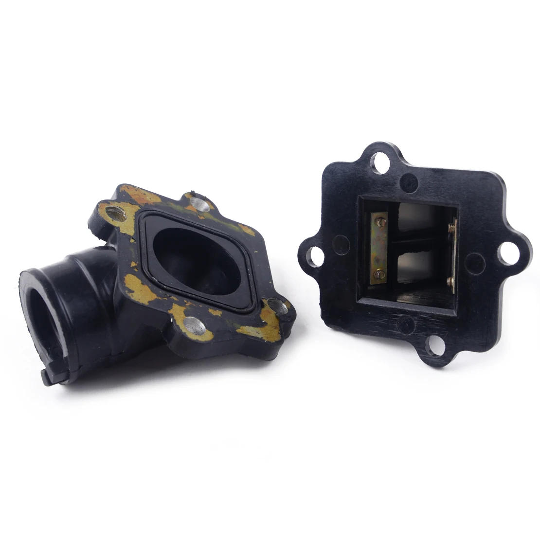 DWCX Performance Intake Manifold Carburetor Inlet& Reed Valve& Joint Boot Connect fit for Yamaha Jog 50cc 1PE40QMB 2 Stroke