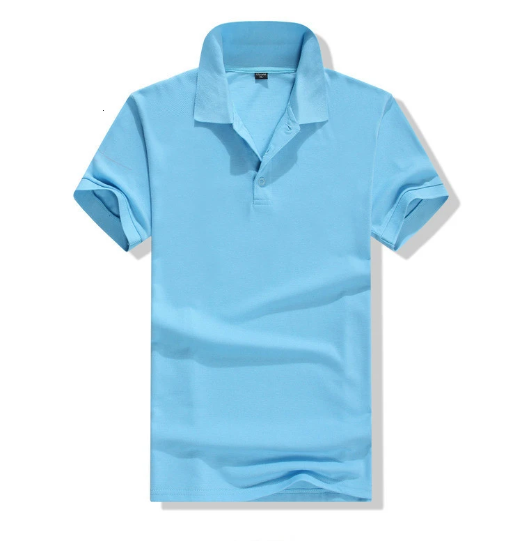 Lisenbao, одноцветные летние рубашки поло, хлопок, короткий рукав, Camisa рубашка, хлопок, короткий рукав, летняя рубашка размера плюс S-4XL