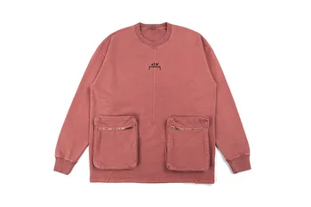 

2019 ACW A-COLD-WALL Logo Printed Distressed Big Pocket Women Men Sweatshirts Pullover Hiphop Streerwear Men Sweatshirt Hoodie