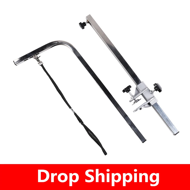 

105cm Pets Steel Suspension Grooming Bracket With Sling Adjustable Metal Table Arm Support Dog Cat Holder Outdoor Gadget