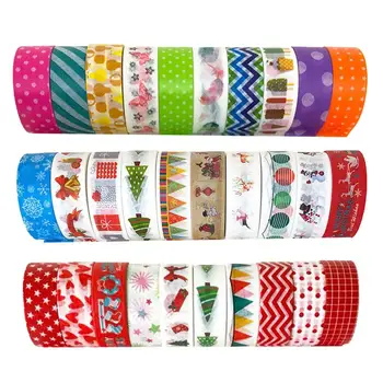 

30Pcs Striped Dots Washi Tape DIY Decorative Tape Color Paper Adhesive Tapes