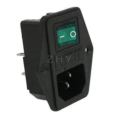 AC 10A 250V IEC320 C14 Входной разъем модуля Neno лампа лодочный переключатель