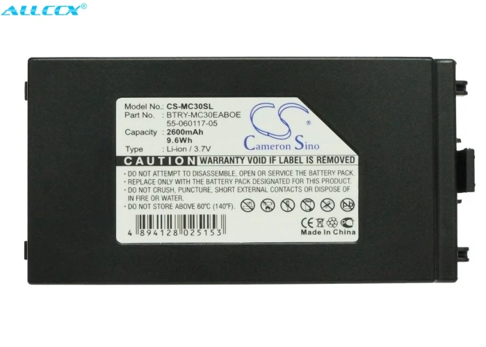Аккумулятор Cameron Sino 2600 мАч для Symbol MC30 MC3000 MC3000R MC3000S MC3070 MC3090 MC3090G MC3090R MC3090S MC30X0
