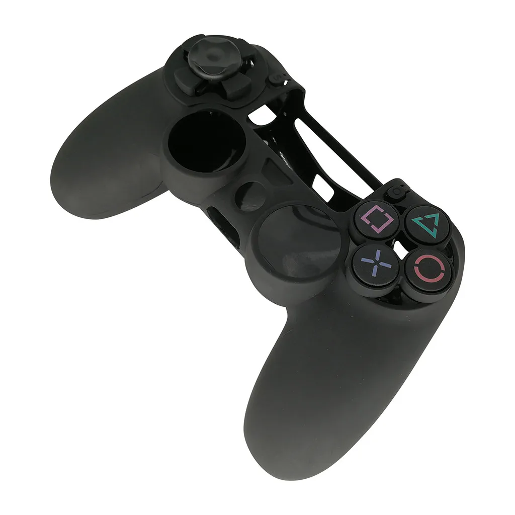 Черный Для playstation 4 PS4 контроллер чехол Высокое качество инъекции защитный чехол кожный чехол для PS 4 контроллер кожи 1021#2 - Цвет: Черный