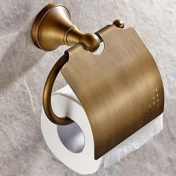 

Antique Bathroom Accessories Brass Toilet Roll Paper Holder Lavatory Accessories Wall Mounted