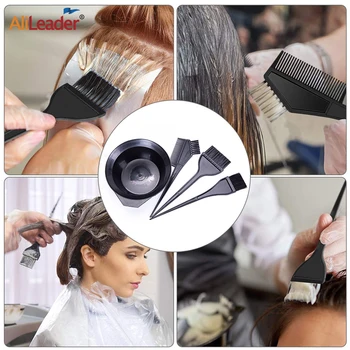 

Alileader Diy Hair Dying Tools Set Hair Coloring Hairdressing Bowl Brushes Combs Anti-Slip Handle Design Salon Hair Dying Kit