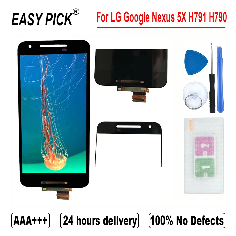 ЖК дисплей для LG Google Nexus 5X H791 H790 кодирующий преобразователь сенсорного экрана в