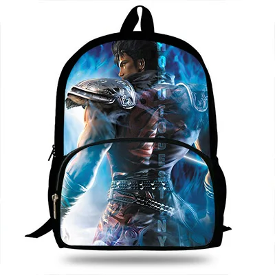 16 дюймов Hokuto No Ken печать школьные сумки для подростков мальчиков и девочек Детский рюкзак ежедневный ноутбук mochila - Цвет: 16D8866