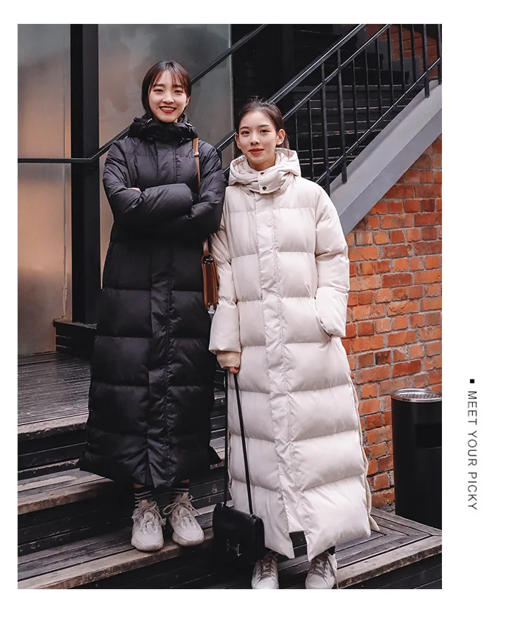 Женская Удлиненная Длинная зимняя куртка, толстая парка, пальто для женщин с капюшоном размера плюс, женская верхняя одежда, Корейская стеганая шапка 5XL