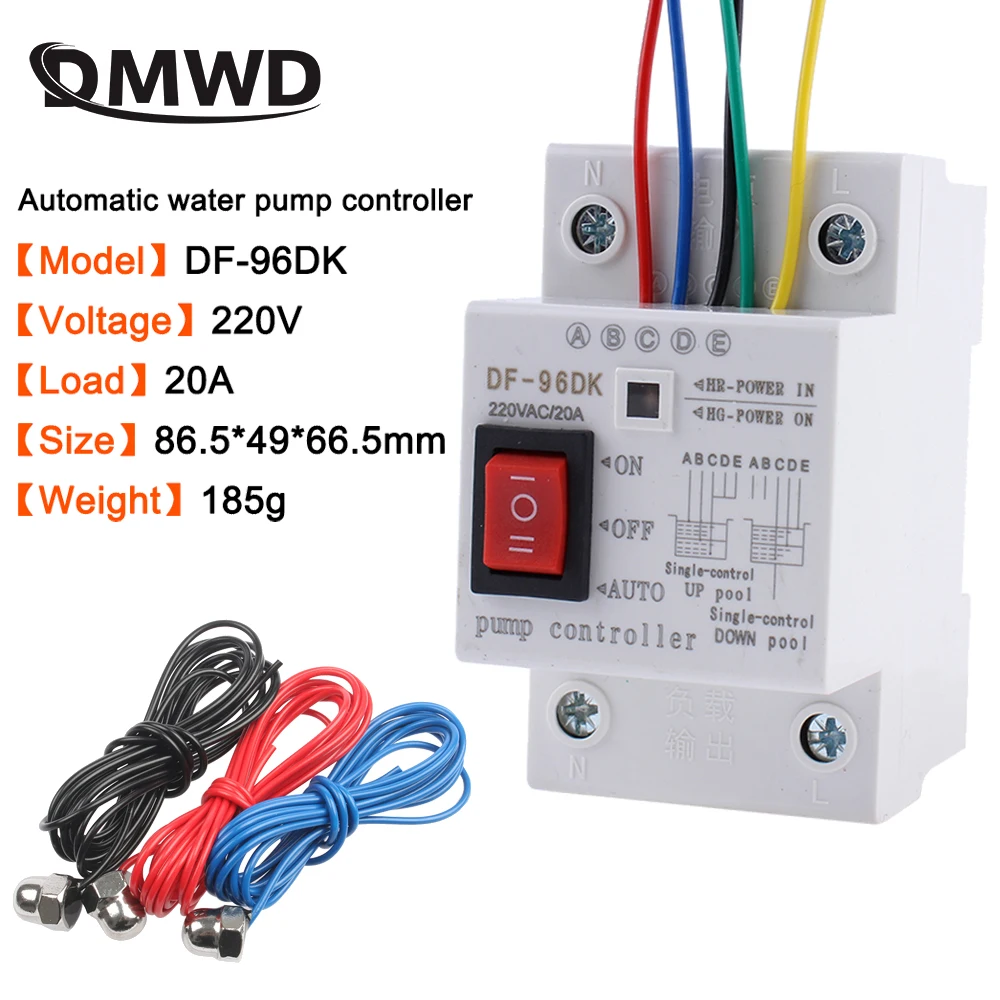Df-96Ed Controllore Di Livello Acqua Automatico Interruttore 10A 220V Serbatoio Di Acqua Sensore Di Rilevamento Del Livello Del Liquido Regolatore Del