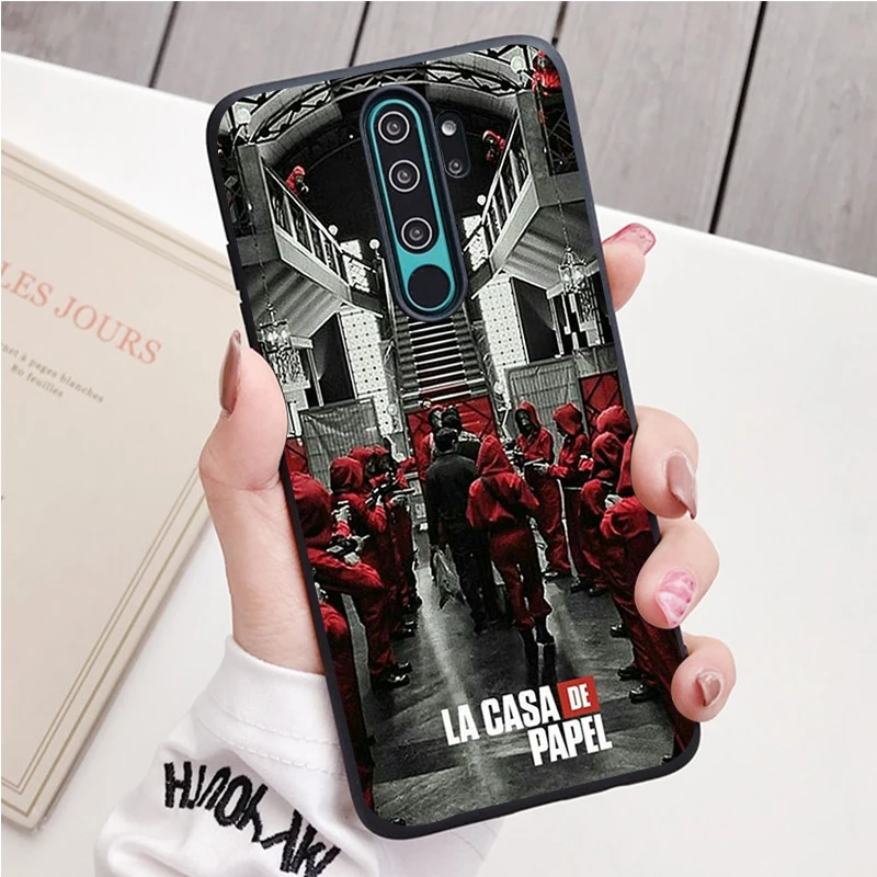 La Casa De Papel Đen Ốp Điện Thoại Bao Da Dành Cho Redmi Note 9 8 7 Pro S 8T 7A