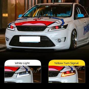 

2Pcs LED Headlights For Ford Focus 2009 2010 2011 led car lights Angel eyes xenon HID KIT Fog lights LED Daytime Running Lights