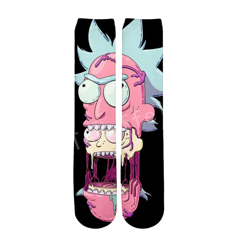 Like pic Tessffel Rick and Morty/Повседневные носки унисекс с 3D принтом для мальчиков/девочек/мужчин/женщин, забавные яркие подвески, носки до щиколотки, стиль-3 - Цвет: Like pic