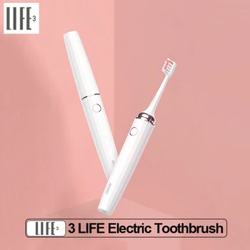 

3 Life Sonic Electric Toothbrush Mini Portable Rechargeable IPX7 Waterproof 3 mode with cover Comfortable Toothbrush Sanlife