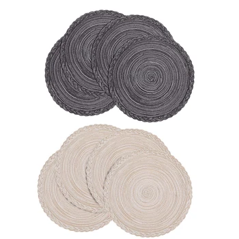 

for Dining Table, Braided Round, Heat Resistant Anti Slid, Set of 4